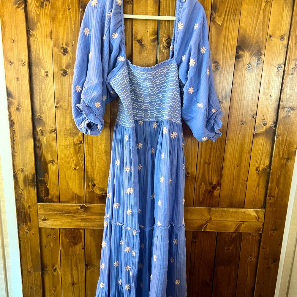 Free People Dahlia Embroidered Maxi Dress